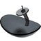 Novatto Clear Grey Slipper Glass Vessel Bathroom Set, Matte Black NSFC-324G001MB - alternate 1